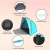 Leisure Sports Lightweight Pop-Up Beach Tent Sun Shelter - Turquoise - 3 of 4