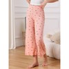 INSPIRE CHIC Women's 2 Pcs Soft Lounge Pajama Pants Casual Trousers Wide Leg Pajama Bottoms - 2 of 4