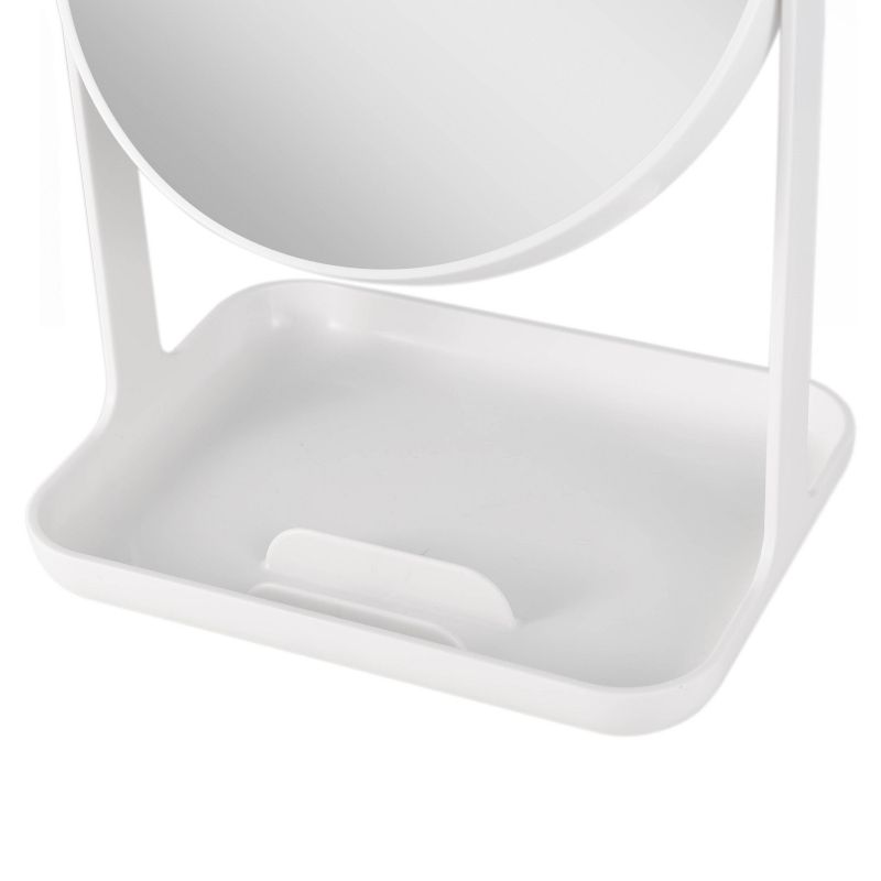 10.5" Round Back to School Makeup Mirror with Accessory Tray and Phone Holder - Zadro, 4 of 5