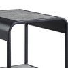 Royal Hampton 21 Inch Modern End Table with Open Shelves, Wood, Gray, Black - 4 of 4