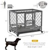 Gulches Heavy Duty Dog Crate Metal Kennel and Cage Dog Playpen with Lockable Wheels, Slide-out Tray, Food Bowl and Double Doors, 36.5"L - 4 of 4