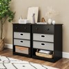 Costway 4-Drawer Dresser Modern Chest Storage Organizer with Open Shelves Anti-Tip Kits White/Black - 4 of 4