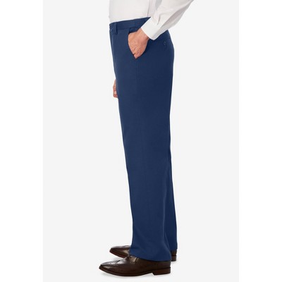 KingSize Relaxed Fit Wrinkle-Free Expandable Waist Plain Front Pants