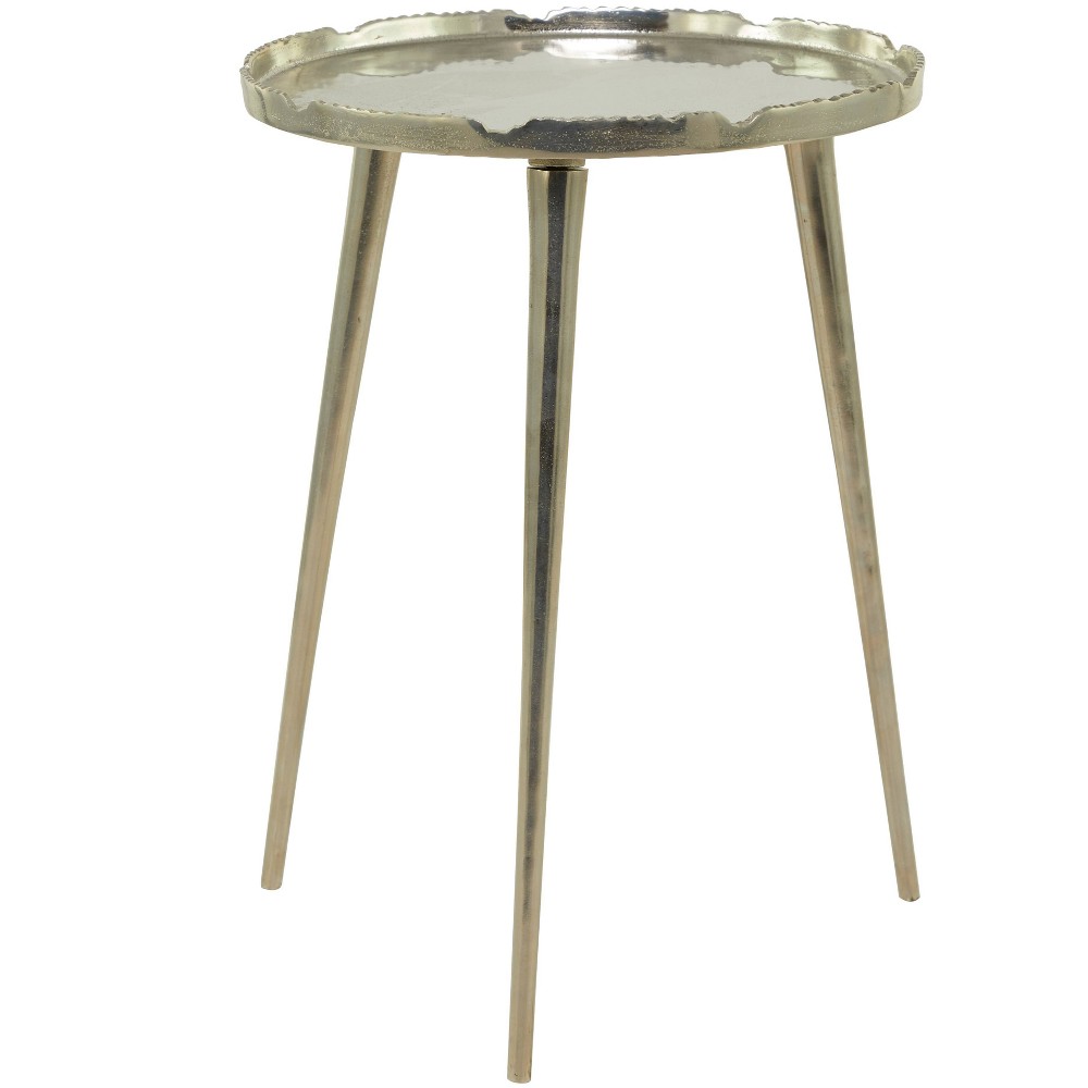Photos - Dining Table Mid-Century Modern Metal Accent Table Silver - Olivia & May
