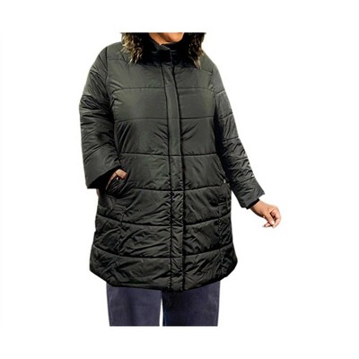 Women's Long Sleeve Winter Puff Coat - Plus Size - On The Plus Side