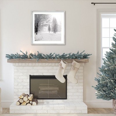 Winter Wonderland Framed Canvas Print in Black and White