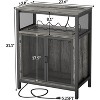 Aheaplus Freestanding Wine Bar Cabinet with Power Outlet and LED Light, Wine Rack Table with Glass Holder - 3 of 4