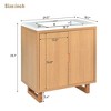 NicBex 29.5" Bathroom Vanity with Sink, Bathroom Cabinet Storage with 2 Soft Closing Cabinet Doors for Bathroom, Wood - 2 of 4