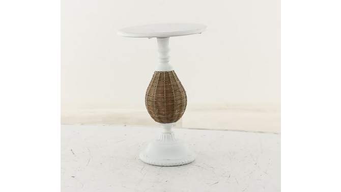 Farmhouse Metal Accent Table White - Olivia &#38; May, 2 of 8, play video