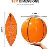 4E's Novelty 20" Inflatable Basketballs – 12 Pack for Pool Games & Basketball Party Decorations - 3 of 4