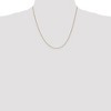 Black Bow Jewelry 0.8mm, 14k Yellow Gold, Solid Spiga Chain Necklace - image 2 of 4