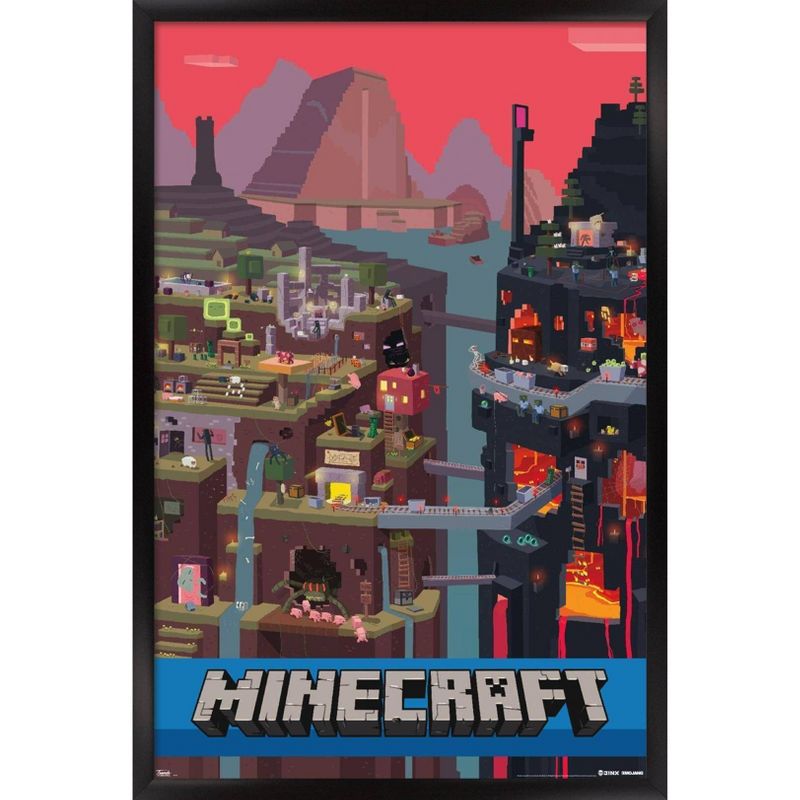 Minecraft - Cube Framed Poster Trends International, 1 of 7