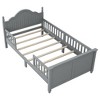 PDTEND Wood Platform Bed with Headboard & Footboard, Kids Bedroom Design - 2 of 4
