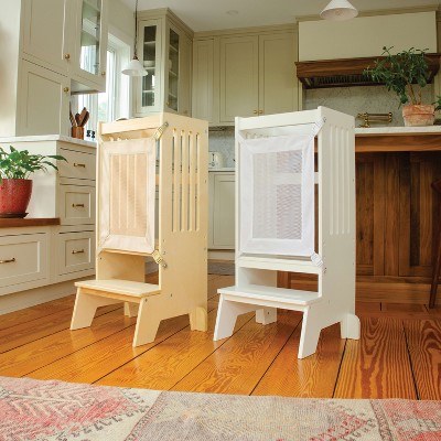 Natural Wooden Adjustable Montessori Toddler Step Stool