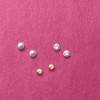 Ross-Simons Child's Jewelry Set: .20 ct. t.w. Cz, Cultured Pearl and 14kt Yellow Gold Stud Earrings - 2 of 4