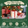 Angel Sar 12" Motorized Pop-up Reindeer Gift Box, 60 LED Lighted Christmas Decoration with Automatic Motion, Outdoor Indoor Holiday Display - 4 of 4