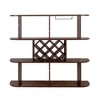 Homy Casa Large Wall-Mounted 3-Tier Wine Rack with Bottle Storage and Display Shelves - 4 of 4