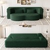 Convertible Floor Sofa Bed with 2 Pillows, Folding Foam Sleeper Couch, No-Assembly Modern Sofa for Living Room or Guest Room-Tanpinhause - 3 of 4