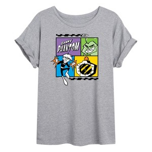 Women's - Danny Phantom - Danny Phantom Grid Oversized Graphic T-Shirt - 1 of 4