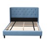 Modern and Contemporary Fabric Upholstered  Platform Bed - 3 of 4