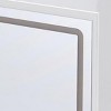 GlasFlength Decorative Wall Mirrors Wall Art Rectangle Mirror Vanity Mirror Accent Mirror Metal Frame Mirror for Living Room, White, 24"*0.6"*22" - 3 of 4