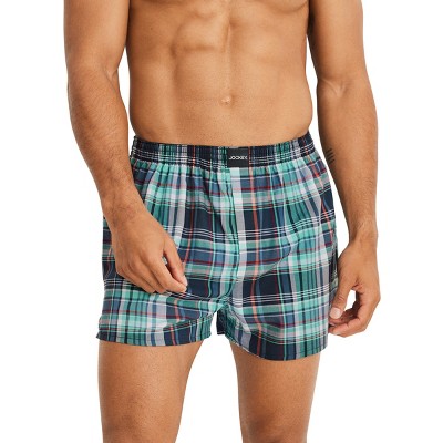 Jockey Men's Cotton Blend Blue Graphite Woven 5" Boxer