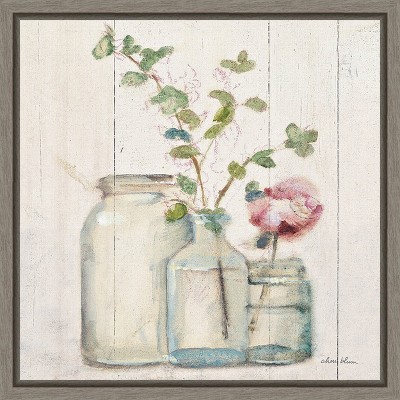 Amanti Art Blossoms on Birch IV by Cheri Blum Canvas Wall Art Print Framed 16-in. x 16-in.