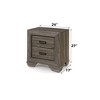 NicBex Nightstand with Drawers,Side Table with Wood Tapered Legs and Finish,Modern Bedside Table for Bedroom,Living Room - 3 of 4