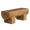 Lantine Solid Wood 47" Entryway Bench, Farmhouse End of Bed Bench, Entry Bench Seat for Bedroom, Living Room, Hallway - 2 of 4