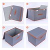 REGALWOVEN Collapsible Fabric Storage Cube with Handles and Lid for Shelves Closet 2 Pcs - 3 of 4