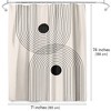 Americanflat 71" x 74" Shower Curtain, Black Geometrical Line Art 2 by Tetyana Karankovska - 2 of 4