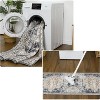 Oriental Medallion Printed Area Rug, 9x12 Low Profile Pile Rubber Backing Indoor Vintage Rugs, Ideal for Living Room Dining Room Bedroom, Beige - 4 of 4