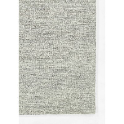 Light Grey Hand-Tufted Wool Rectangular Area Rug 5' x 8'