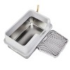 LunaLulinlk gray Stainless steel cat litter box with lid, cat litter box with pedal filter and scoop - 4 of 4