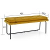 Nano 48" Upholstered Modern Double Layered Cushion Bedroom Bench - Maison Boucle - 4 of 4