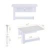 Unique Bargains Stainless Steel Wall Mounted Roll Holder with Marble Shelf 1 Set - 2 of 4