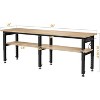 AMERLIFE Adjustable Workbench with Power Outlets,  Heavy Duty Work Table - 2 of 4