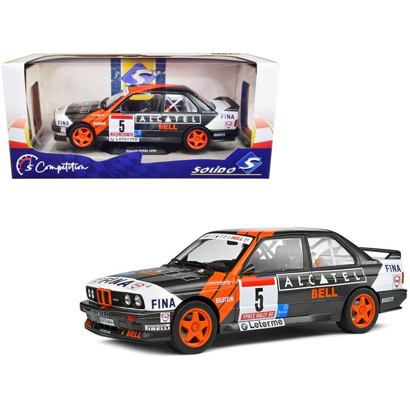 BMW E30 M3 Gr.A #5 3rd Place "Ypres 24 Hours Rally" (1990) "Competition" Series 1/18 Diecast Model Car by Solido, 1 of 6