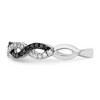 Black Bow Jewelry 1/3 Ctw Black & White Diamond Twisted Ring in Sterling Silver - 3 of 4