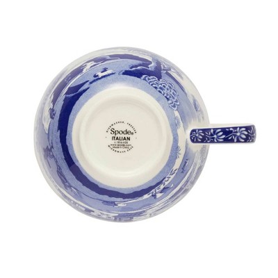 Blue and White Italian Earthenware Teacup and Saucer Set
