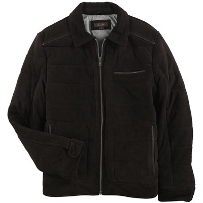 Tasso Elba Mens Pontenza Suede Quilted Jacket