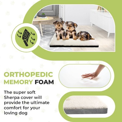 Small Camel Orthopedic Memory Foam Dog Crate Mat