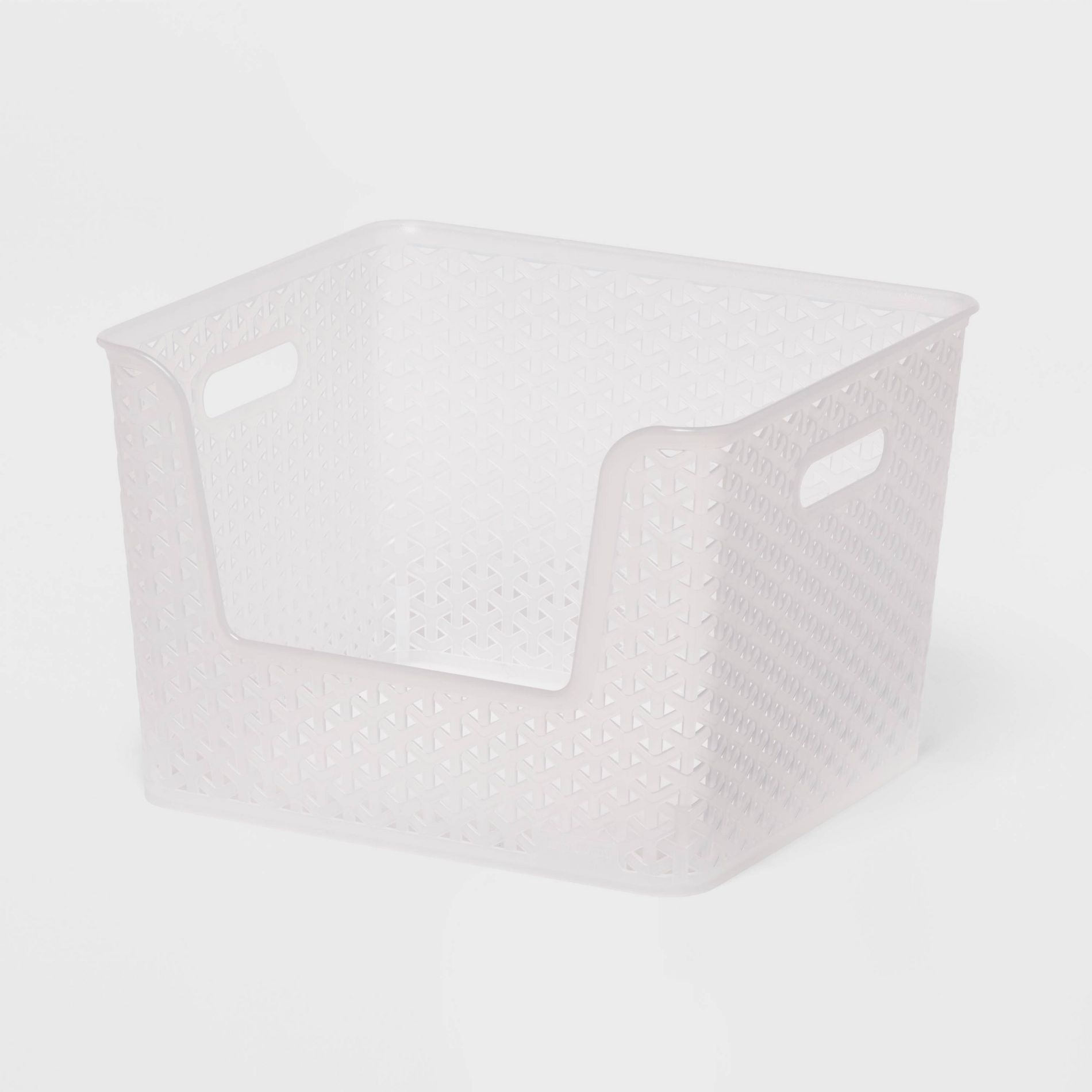 Y-Weave Easy Access Storage Bin Translucent - Brightroom™: Portable Nesting Bin, Polypropylene, 13 Volume