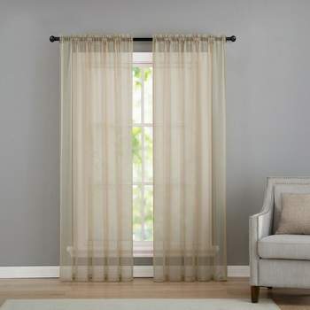 Kate Aurora Living Premium 2 Pack Sheer Voile Window Curtain Panels