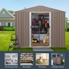 APRILSOUL 114.57"Outdoor Metal Storage Shed with meatl foundation - 3 of 4