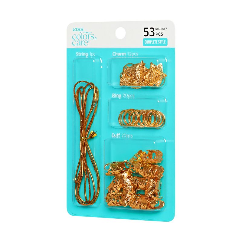 KISS Products Color &#38; Care Charming Braid Set Leaf Hair Clips - 53ct, 4 of 6