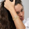 2pcs Gold Chain Link Bracelet, Stainless Steel Crystal Friendship Bracelets Bangle,Watch Band Chains Wristband - 4 of 4