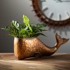Sullivans 8" Happy Bronze Whale Planter, Metal - 3 of 3
