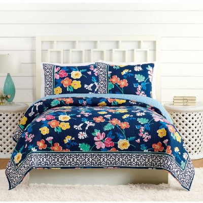 Twin Maybe Navy Reversible Quilt - Vera Bradley