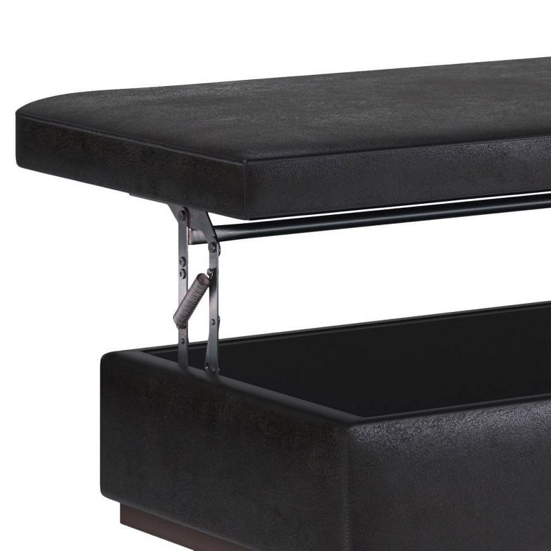 Large Ethan Lift Top Coffee Table Storage Ottoman - WyndenHall, 5 of 10